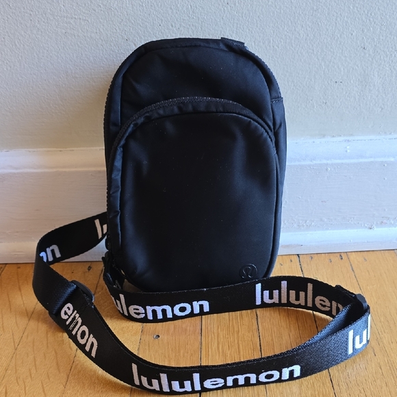 Lululemon, RARE, The Rest Is Written, Black w/ White Wordmark Logo Strap, EUC - Picture 1 of 16